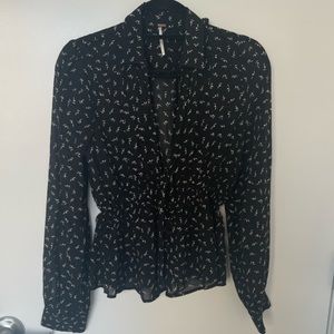 Free People Low Cut Blouse
